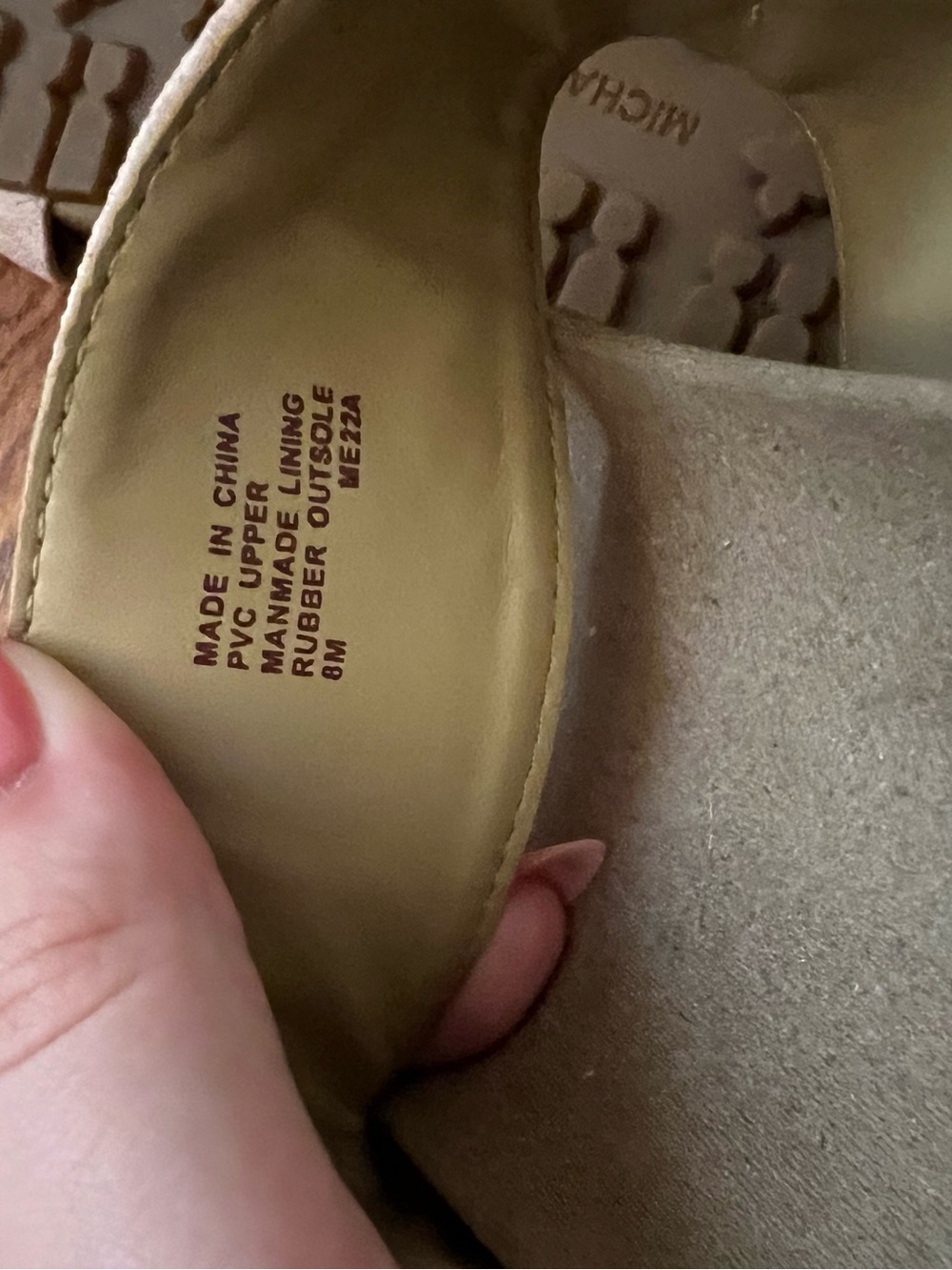Michael Kors Dual-Strap Slide Sandals in Light Beige and Pale Pink - Picture 11 of 11